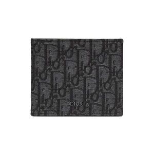 Dior Black Dior Oblique Jacquard Wallet 
Brand New